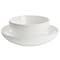 Gibson Elite Embossed Bone China 16 Piece Double Bowl Dinnerware Set in White 99845.16RM - alternate 3