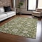 Homeroots 9' X 12' Olive Green Brown And Ivory Moroccan Washable Indoor Outdoor Area Rug 605173 - alternate 4