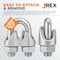 Jrex Safety Galvanized Steel Wire Rope Cable Clip Clamp - 3/8" U-Bolt Style, 24PK GCC38-JR-24PK - alternate 3