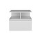 Homeroots 12" White Wood One Drawer Floating Nightstand 526151 - alternate 1