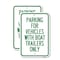 Signmission Parking for Vehicles with Boat Trailers Only, 12'' X 18'' 2 Signs, Heavy Gauge Aluminum, 2PK A-1218-2PACK-23441 - alternate 1