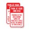 Signmission Parking in This Area During Games or Practices Could Re, 18'' X 24'', Heavy Gauge Aluminum, 2PK A-1824-2PACK-23436 - alternate 1