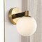 Jonathan Y Modernist Globe 5.75" 1-Light Metal/Frosted Glass Modern Contemporary LED Vanity, Brass Gold/Black JYL3540A - alternate 7