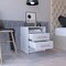 Homeroots 20" White Wood Two Drawer Nightstand 543668 - alternate 8