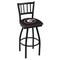 Holland Bar Stool Co 36" Blk Wrinkle Georgia "G" Swivel Bar Stool, Jailhouse Back L01836GA-G - alternate 1