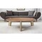 Homeroots 55" Brown and Gold Wood And Stainless Steel Round Coffee Table 372179 - alternate 5