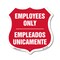 Signmission Bilingual Employees Only Shield Sign Emp, 18 Inch X 18 Inch, Plastic Sign SHI-P-18-364 - alternate 1