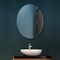 Fab Glass And Mirror 1in Beveled Edge Oval Mirror with Safety Backing - Frameless Wall Mounted Mirror with Hooks for PP-6N5Y-NIY1 - alternate 4