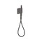 Axor Handshower Holder Softsquare w/ Outlet 5"x5" w/ Handshower and Hose, 2.5 GPM Brushed Black Chrome 49626341 - alternate 1