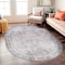 World Rug Gallery Vintage Inspired Machine Washable Non Slip Area Rug 5 ft x 7 ft Oval Olive 6029OLIVE5OV - alternate 1