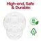 Smarty Had A Party 12" Clear with Gold Round Section Tray Disposable Plastic Seder Plates (24 Plates), 24PK 2668-CLG-CASE - alternate 3