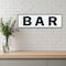 Homeroots 8" X 25" White and Black Handcrafted Bar Metal Wall Decor 487535 - alternate 5