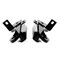 Warn Under Factory Bumper Winch Mount Rated at 12000 Lbs Powder Coated Black Set of 2 102370 - alternate 1