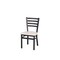 Bfm Seating Lima Ladder Back Chair - Antique Wash Relic Seat - Steel Frame - Sand Black Finish 2160CAWR-SB - alternate 1