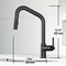 Vigo Utopia Single Handle Pull-Down Sprayer Kitchen Bar Faucet in Matte Black VG02038MB - alternate 5
