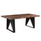 Homeroots 80" Dark Brown And Black Solid Wood And Metal Sled Base Dining Table 521823 - alternate 12