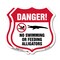 Signmission Alligator Warning Shield Sign Danger! No, 12 inch X 12 inch, Aluminum Metal Sign, 2PK SHI-A-2PACK-12-356 - alternate 1