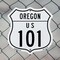Signmission Oregon Route Marker Shield Sign Us 101, 6 inch X 6 inch, Plastic Sign, 2PK SHI-P-2PACK-6-427 - alternate 6