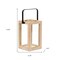 Homeroots 13" Natural Distressed Geometric Solid Wood Tabletop Lantern Candle Holder 634817 - alternate 3