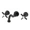 Kingston Brass Double-Handle Wall Mount Bathroom Faucet, Matte Black KS3120ZX - alternate 1