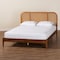 Baxton Studio Fleur Mid-Century Woven Rattan Wood Queen Size Bed 251-13756-ZORO - alternate 5