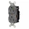 Hubbell Wiring Device-Kellems Straight Blade Receptacle, 5-20R, 20 A, 125V AC, 2 Pole, 3 Wire, Surface Mount, Grounded HBL8300STGY - alternate 1