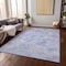 Homeroots 5' X 8' Sky Blue And Ivory Geometric Washable Indoor Outdoor Area Rug 603294 - alternate 6