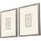 Homeroots Set Of Two Portrait Intaglio II Silver Framed Print Wall Art, 2PK 526068 - alternate 4