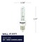 Bulbrite 60 Watt Dimmable T3 Xenon Light Bulbs with E11 Mini-Candelabra Screw Base, Clear, 2 PK 861349 - alternate 6
