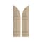 Ekena Millwork Knotty Pine 2 Board Joined Board-n-Batten w/Quarter Round Arch Top Faux Wood Shutters, 11W x 76H, PR SHUBJQ11X76KPPR - alternate 1