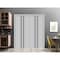 Sartodoors Sliding Closet Double Bi-fold Doors, Planum 0011 Matte Grey and Aluminum Strips, Sturdy Tracks Mold PLANUM0011DBF-GRE-96 x 84 (4* 24x84) - alternate 5
