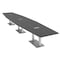 Skutchi Designs Hexagon Conference Table With Power Unit, 48 in W, 192 in L, Grey HAR-HEX.IR-48X192-DOU-WA7949-ESIL - alternate 1
