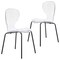 Leisuremod Modern Oyster Transparent Side Dining Side Chair with Black Base in Clear, 2PK OCB-17CL2 - alternate 1