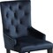 Homeroots Tufted Dark Blue and Black Upholstered Velvet Dining Parsons Chair 573416 - alternate 6