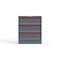 Strong Hold 3 drawer cabinet - (3x 9ft) - Red accents - Keyed Different S3036-PPDAS-0301DS - alternate 1