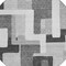 Homeroots 8' Silver Ivory And Charcoal Round Geometric Washable Indoor Outdoor Area Rug 613243 - alternate 3