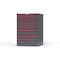 Strong Hold 11 drawer cabinet - (6x 2ft, 5x 3ft) - Red accents - Keyed Alike S3044-PPAAS-1101DS - alternate 3