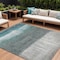 Homeroots 8' X 10' Teal Blue And Gray Abstract Washable Indoor Outdoor Area Rug 632062 - alternate 1