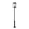 Z-Lite Hartwell 6-Light Outdoor Post Mounted Fixture, 15 in W x 127.25 H, Sand Black 5019PHXXLR-5010P-BK - alternate 1