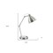 Homeroots 17" Nickel Metal Round USB Table Lamp With Nickel Dome Shade 545838 - alternate 6