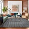 World Rug Gallery Bohemian Stripe Lines Washable Non Slip Area Rug 5 ft x 7 ft Black WR68BLACK5X7 - alternate 7
