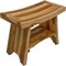 Homeroots 24" Natural Teak Rectangular Shower Bench With Shelf 376728 - alternate 8