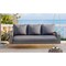 Homeroots 69" Gray Metal Outdoor Swing Chair with Gray Cushion 625695 - alternate 4