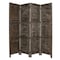 Homeroots 84" Black Wood Folding Four Panel Screen Room Divider 274881 - alternate 5