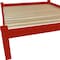 Homeroots Red Solid Wood Queen Bed Frame 546728 - alternate 5