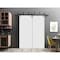 Sartodoors Barn Bypass Doors with 6.6ft Hardware Planum 0990 White 64x84 (2* 32x84) Solid Core Modern Interior PLANUM0990BBB-BEM-6484 - alternate 1