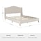 Martha Stewart Amelia Queen Upholstered Platform Bed w/Curved Headboard and Cushioned Siderails, Wood Slat, Beige TW-3WDB02B-Q-BG-MS - alternate 7