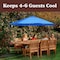 Pure Garden 10 Ft Offset Umbrella with Base, Hunter Green 50-LG1039 - alternate 5