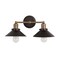 Jonathan Y July 17.5 in. 2-Light Industrial Farmhouse Metal Vanity Light, Oil Rubbed Bronze/Brass Gold JYL7427C - alternate 6
