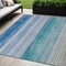 Homeroots 5' X 8' Sky Blue Striped Washable Indoor Outdoor Area Rug 608140 - alternate 1